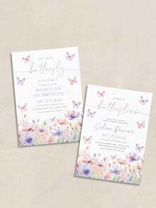 Thiệp mời sinh nhật chủ đề bướm tùy chỉnh, Thiệp mời sinh nhật, Thiệp mời sinh nhật hoa bướm, Tiệc bướm hồng tím, Thiệp dự tiệc sinh nhật, Thiệp mời đám cưới, Thiệp cưới, Đa năng, Trang trí, Tái sử dụng, Thời trang, Đầy màu sắc, Dễ thương - Nhiều màu - Xem 5