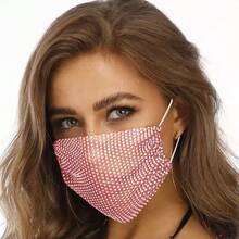 时尚透气防尘口罩，彩色亮片个性化口罩，适合日常佩戴，防尘防风，也适合圣诞节和万圣节装扮，女士冬季服装