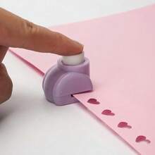 1PC Cute Heart-Shaped Paper Punch For DIY Scrapbooking, Card Making, Crafting – Valentine's Day, Journal Supplies, Handmade Art Crafts, Office Stationery - 彩色 - 查看 3