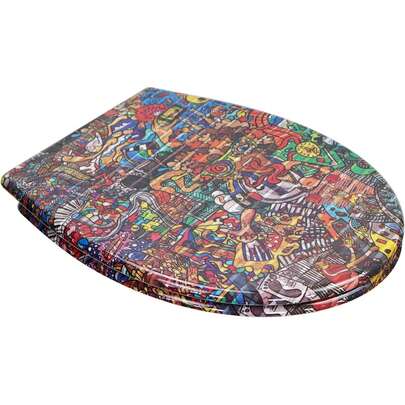 Fanmitrk Duroplast Toilet Seat Soft Close -Quick Release Toilet Lid With Top Fixing