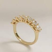 四爪镶嵌女士结婚戒指、订婚戒指、情人节珠宝礼物 - 多色 - 查看 4