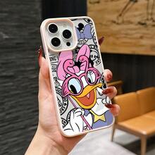 Disney Patterned Phone Case. Mickey Mouse, Stitch, Donald Duck, Minnie Mouse, Goofy, Pluto, And Daisy Duck Pattern. Magnetic Phone Case.  Compatible With IPhone 17, 16, 15, 14, 13, 12 Pro Models And Galaxy, Offering Shockproof Protection. A Special Gift For Family, Friends, Birthdays, Holidays, And Special Occasions. A Stylish And Fun Accessory To Brighten Up Your Device With What And What Flair. - 粉色 - 查看 2