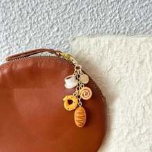 Keychain Pendant Coffee Cup And Bread Coin Purse Charm Accessory Portable Resin Bag Decoration For Women - 1 - View 9