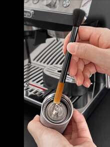 咖啡机清洁刷，软毛手持研磨机刷 - 棕色 - 查看 3