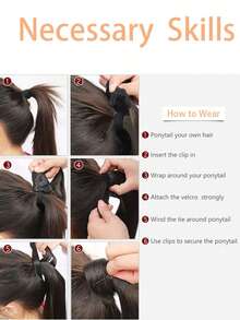 22-Inch Water Ripple Wave Ponytails, Made Of Polyester Fiber Material, Suitable For Use In All Seasons, And Ideal For Ladies To Wear As An Accessory Women Head Scarf Fashion Hair Accessories Elegant Hair Band Causal Headband - Multicolor - View 6