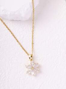 1 chiếc dây chuyền mặt hình bướm và đá Zirconia màu tím hoa cà, kiểu dáng thời trang, sáng tạo, thanh lịch, phù hợp cho nữ. - Xem 11