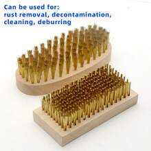 Square Copper Wire Brush, Steel Wire Brush, Grinding Rust Removal Cleaning Brush, Industrial Decontamination Descaling Brush, Mesh Roller Brush - Multicolor - View 7