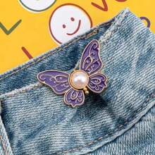 Butterfly Clothing Waist Closing Button Jeans Ornaments Removable Tighten Waist Button Adjustable Detachable Waist Clip Women - A - View 17