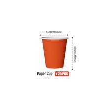 Orange & Red Disposable Plates, Napkins, Cups - 25 Guest Party Supplies Set, Disposable Paper Plates Tableware Suitable For Birthday, Wedding, Theme Party, Family Picnic - Multicolor - View 13