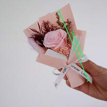 Boho Style Eternal Flower Small Bouquet Bouquets Bohemian Style Fall Flower Wedding Bouquets Bridal Bridesmaid Rustic Home Decor Valentine'S Day Souvenirs Mother's Day Wedding Decor - Pink - View 3