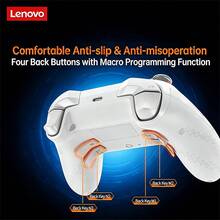 Lenovo S05 Hall Effect Gamepad: Dual Hall Effect Joysticks, Dual Hall Effect Triggers, Fully Mechanical Microswitches, Tri-Mode Wireless Connectivity, Sweat-Proof And Accidental Touch Prevention, High-Performance Control, Radiant White. - Brilliant White - View 8