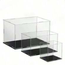 1个亚克力透明展示盒（安装前请撕掉保护膜），防尘组装，适用于展示玩偶/雕像/奖杯/球类/模型/积木、收藏品/纪念品和工艺品。 - 透明 - 查看 5