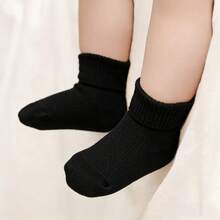 10/5 双幼儿纯色中筒袜，可折叠袜口，经典红、黑、白、粉、米色，舒适透气休闲袜，适合 0-3 岁儿童，耐穿，适合节假日和所有季节。 - 彩色 - 查看 8