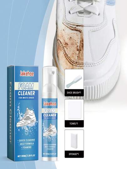 jakehoe Shoe Cleaning Kit - Foam Cleaner, Multi-Purpose Cleaning For Sports Shoes, Home Items, White Sneaker Cleaner With Brush, Shoe Cleaning Set For Removing Stains And Dirt On White Shoes, Leather, Knit, Boots, Canvas, Suede,Shoe Rack,Storage Saver,Outdoor,Garden,Travel Essential,Portable,Beach Essential,Graduation Season,Commencement,Graduation Ceremony,Graduation Gift,Graduation Present,Graduation Gift,Graduation Present,Congrats Grad,Congratulations Graduate,Valedictorian,Finish School,Graduation Party