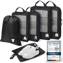 Compression Pacubes For Travel, Weight 6 Set Bags Cruise Must Haves For Luggage Carry On Suitcase And Clothes Organizer, Durable Vacation Essentials And Accessories Gifts For Women And Men,39303037 - 黑色 - 查看 1