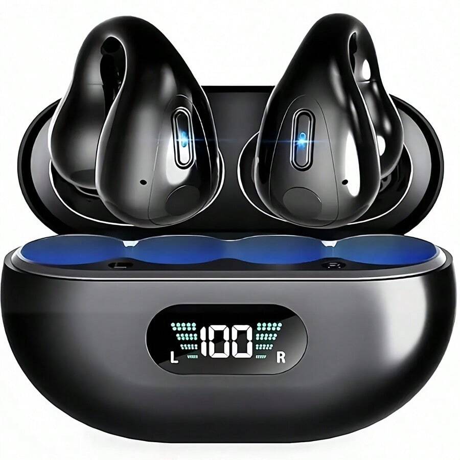 Open-Ear Wireless Headphones, Fashionable Clip-On Design With Refined Texture, Elegant And Premium Appearance, Type-C Charging Compatible With Mainstream Devices, Extra-Long Battery Life To Support International Academic Collaboration - Multiple Colors Available for Clip-on Earrings - View 1