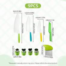 4pcs/9pcs/12pcs Kitchen Multi-Functional Utensil Set For Baking - Cake And Bread Slicer With Plastic Cutting Board, Vegetable And Fruit Embosser, Butterfly Pasta Mold, Fruit And Melon Peeler - Complete Set Of Plastic Kitchen Tools - - - View 8