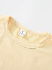 Boys' Lightweight 100%Cotton T-Shirt With Camouflage Bird & Local Boy Graphic | Outdoor Casual Style | Comfortable Summer Beach Outfits | Outdoor Beach Fashion Staples - 杏色 - 查看 3