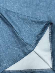 Women's High-Stretch Flared Pants With Faux-Denim Look Print – Slimming Retro Style Trousers, Comfortable, Breathable And Casual