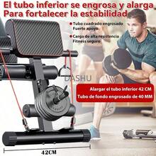 Ejercicio Multifuncional Ajustable con Banda de Resistencia y Almohadilla de Soporte de Mancuernas, Banco Pesas Multiposiciones Plegable para Entrenamiento en Casa, Gimnasio, Levantamiento de Pesas, Ejercicio y Entrenamiento de Cuerpo Completo - por defecto - Ver 5