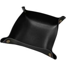 Caixa de Armazenamento de Couro PU Quadrada, Bandeja de Armazenamento de Chaves, Cosméticos e Joias de Estilo Nórdico INS para Entrada, Decoração de Sala de Maquiagem, Decoração de Quarto - Multicolorido - Visão 11