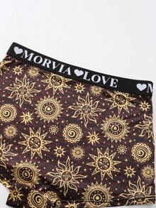 Dircho 5pcs Random Women Gothic Skull Print Contrast Binding Boyshorts, Comfy & Sofy Elastice Waist Intimates Panties, Women's Lingeries & Underwear - Multicolor - View 8