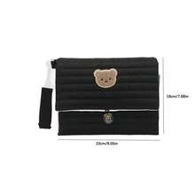 1pc Cute Bear Ins Style Mommy Bag, Portable Diaper Bag, Travel Toiletry Bag, Multifunctional Storage Bag For Moms - Multicolor - View 3