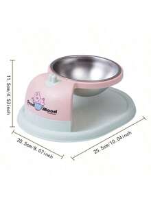 1pc Cat Bowl Stand, Ergonomic Design Raised Pet Bowl To Protect Neck, Anti-Spill Pet Feeder, Detachable Material, Suitable For Dog & Cat Dry And Wet Food, Easy To Clean - Single Bowl - View 4
