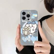 Cartoon cat phone case suitable for  17 16 16E 15 14 13 12 11 Pro Max 17 Air 16 Plu Transparent magnetic suction is simple and elegant, easy to charge, and acrylic material has a better hand feel - Estuche magnético transparente - SKU1 - Gato de dibujos animados - Ver 6