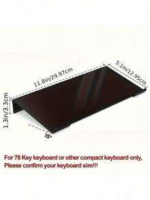 1pc Compact Acrylic Keyboard Stand, Space-Saving Desktop Riser, Acrylic Keyboard Tray Holder Display Stand With Non-Slip Mousepad (Suitable For Small Keyboards) - Multicolor - View 5