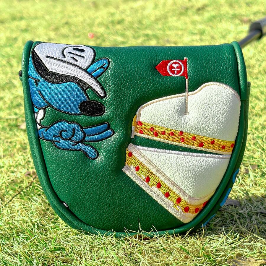 1pc DF3 Compatible With Putter Golf Putter Headcover - Ic One-Touch Closure, Scratch-Resistant PU & Cushioned With Putter Compatible With Putters Accessory - Multicolor - View 1