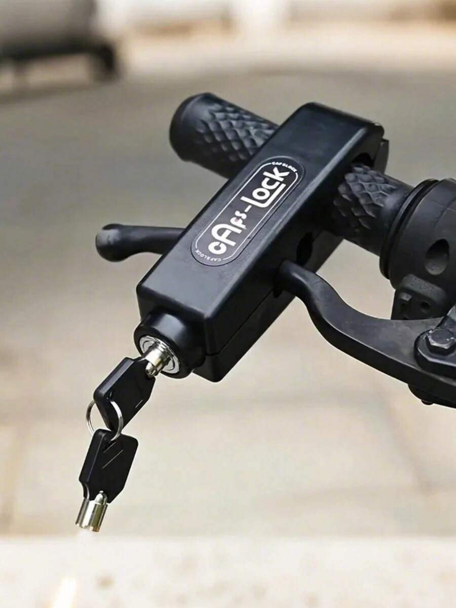 Universal Motorcycle Throttle Lock - Portable 3-Hole Handlebar Lock, Suitable For Scooters, E-Bikes, Light Motorcycles, Anti-Theft Clamp, Integrated Brake Lever, Adjustable Black Clamping Device