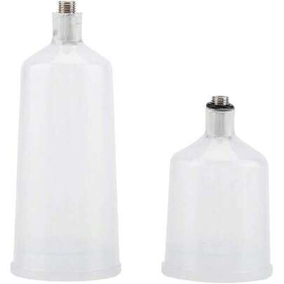 Vasos para Pistola de Pintura, Juego de 2 Unidades de Plástico Resistente, Capacidad Amplia y Conexión de Rosca, para Accesorios de Aerógrafo,37851830