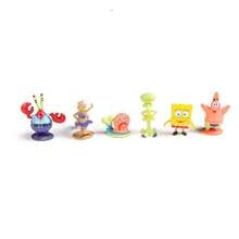 Bộ 6 búp bê nhồi bông SpongeBob Squarepants, hình sao biển, bạch tuộc, đồ trang trí, quà tặng ngày lễ, trang trí xe hơi, được vẽ tay với một vài lỗi nhỏ. - Nhiều màu - Xem 7