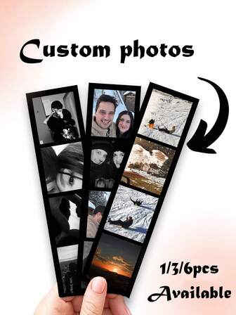 1pc/3pcs/6pcs Custom Photo Strip, Personalized Photo Booth Strip, Movie Strip, Custom Photo Booth Prints, Personalize Photo Booth Prints, Wedding Photo Booth Cards, Photo Booth Strip Frame, Small Gift Save The Date, Valentine's Day Gift For Anniversaries,Mother's Day,Birthdays,Weddings,Father's Day Housewarming School, Home, Office Gifts,Custom,Personalized,Unique,Ideal Gifts For Him