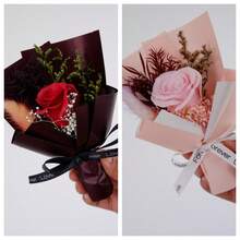 Boho Style Eternal Flower Small Bouquet Bouquets Bohemian Style Fall Flower Wedding Bouquets Bridal Bridesmaid Rustic Home Decor Valentine'S Day Souvenirs Mother's Day Wedding Decor - Pink - View 9