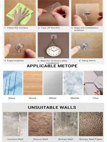 30pcs Heavy Duty Self-Adhesive Wall Hooks, Suitable For Hanging Photos And Frames, Bags, Kitchen Utensils Etc. - No Screws Needed, Washable And Reusable, Hole-Free Hooks - Ideal For Home Decor And Organization, Applicable To Living Room, Bedroom, Balcony, Also Suitable For Bedroom And Bathroom Decoration.