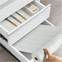 ¡RecomendadoForro para Cajones y Estantes, Revestimientos para Gabinetes de Cocina Antideslizantes No Adhesivos Gruesos de Agarre Fuerte Impermeables Lavables, Protegen Cajones de Vestidor, Estantes¡Top de Temporada - Negro - Ver 25