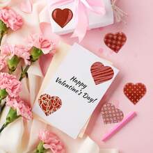 500pcs/Roll Red Laser Heart Graffiti Stickers, 1 Inch 8 Designs, Suitable For Valentine's Day, Birthday, Wedding, Holiday Party, Gift Wrapping, DIY, Scrapbooking, Envelope Sealing - Multicolor - View 3