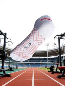 1-2双装 SPORT 时尚红色Logo厚底缓震运动短袜，吸湿排汗低帮透气健身袜，适合跑步、篮球、徒步、户外运动 - 彩色 - 查看 5