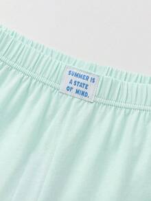 Balabala Unisex Home Pants, Soft Comfortable Fabric, Universal Fit, Relaxed Summer Loungewear - Pink Green - View 3