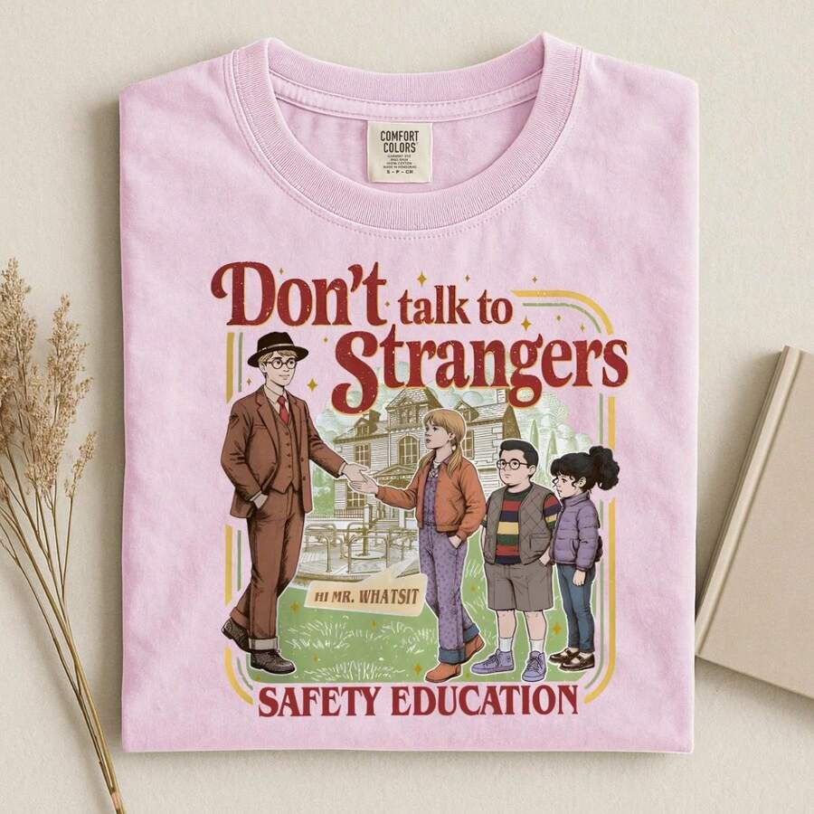 Funny ST5 Movie T Shirt, Mr. Whatsit Stranger Tee - 黑色 - 查看 1