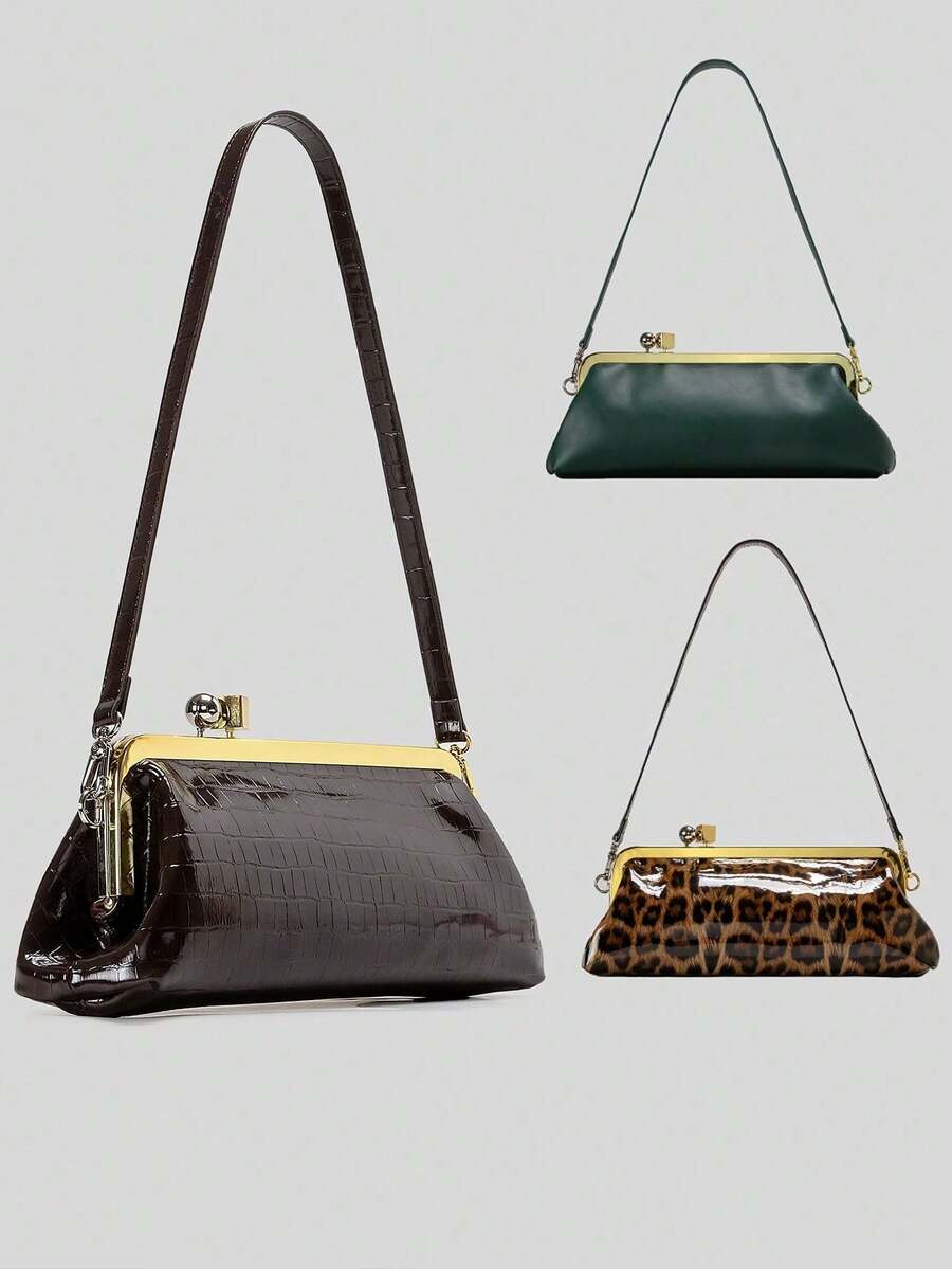 Bolso de mano de metal con bola redonda, nueva bolsa francesa elegante para mujer, bolso de noche de hombro 2025 - Multicolor - Ver 1