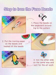 DIY Melting Bead Craft Kit, Handmade Jewelry & Art Supplies, Christmas & Birthday Craft Materials - Multicolor - View 6