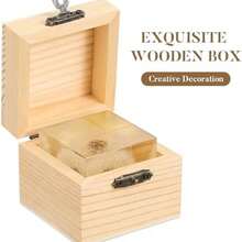 Artibetter Cubo Decorativo con Diente De Len Transparente 3D Adorno Artesanal para Oficina Y Hogar Pisapapeles Creativo para Escritorio Regalo para Cumpleaos Y Festividades - como se muestra en la figura - Ver 4