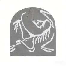 1pc Of Personalized Bird Pattern Jacquard Knitted Hats, Fashionable Neutral Leisure Bicycle Caps, Acrylic Leisure Caps, Suitable For All Seasons, Jacquard Knitted Edgeless Brimless Caps For Winter Equipment, Special Holiday Gifts For Families - Multicolor - View 11