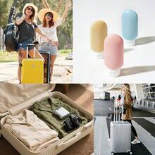 Living And Home 11-Piece Travel Bottle Set - Leakproof Portable Toiletry Kit With Funnel & Labels - Yellow + Pink + Blue - View 7