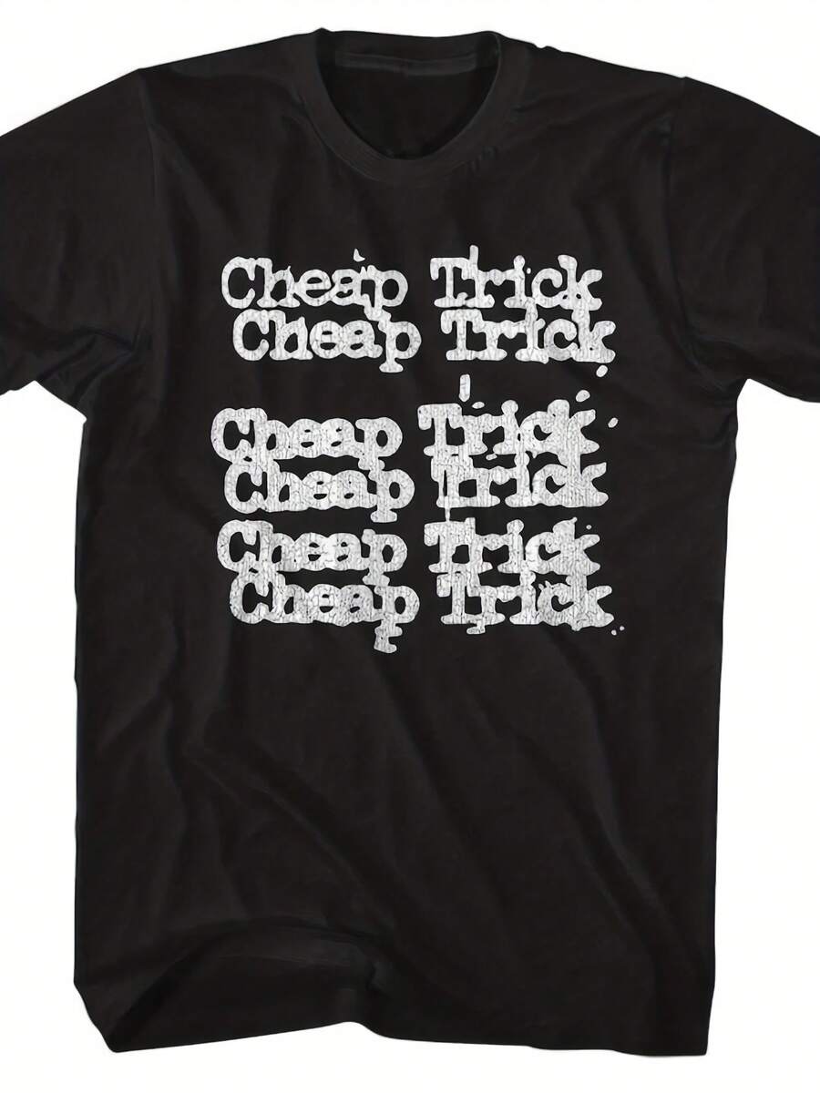 Cheap Trick Classic Stacked Logo Black Adult T-Shirt - 款式11 - 查看 1