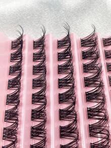 Hinarin 200片装假睫毛套装 8-16mm DIY假睫毛嫁接套装 单根假睫毛嫁接套装 全套假睫毛套装 化妆假睫毛套装 - 黑色 - 查看 6