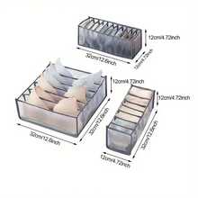 1/3pcs Foldable Compartment Storage Box, Bra, Underwear, Socks Organizer, Random Color (White, Gray, Beige, Black, Etc.) - Multicolor - View 3
